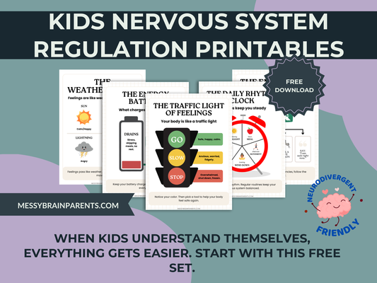Kids nervous system regulation printable posters | Free download 🤍🧠