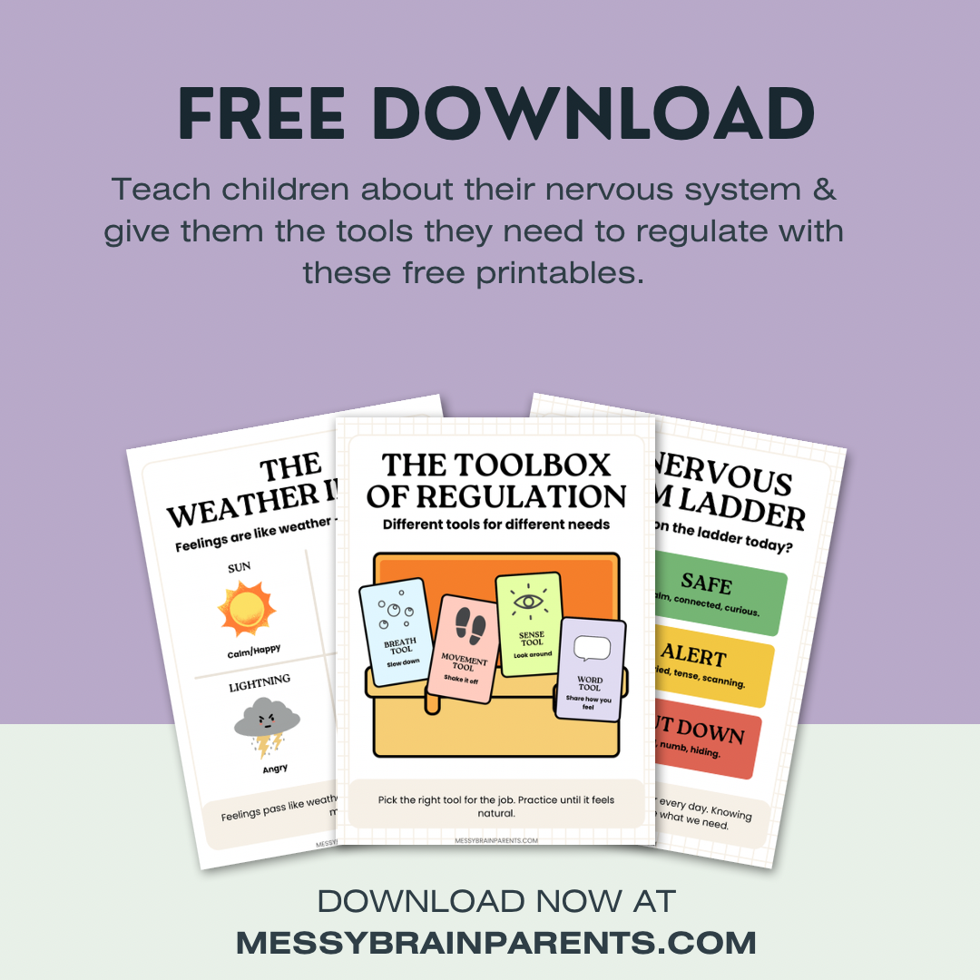 Kids nervous system regulation printable posters | Free download 🤍🧠
