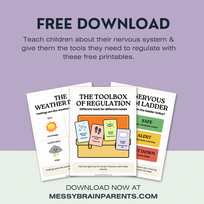 Kids nervous system regulation printable posters | Free download 🤍🧠